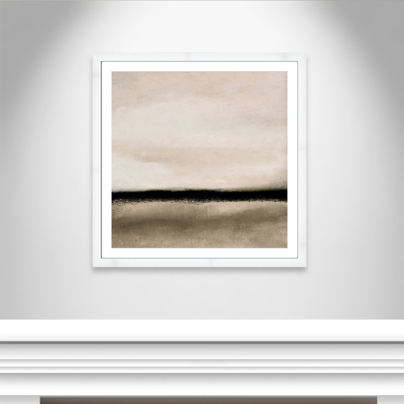 «Dusk III», reproduction carrée par Kimberly Allen, Cadre blanc, H 37,5 po x l 37,5 po