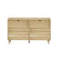 Commode contemporaine en rotin de 51 po avec tiroirs-2131172501