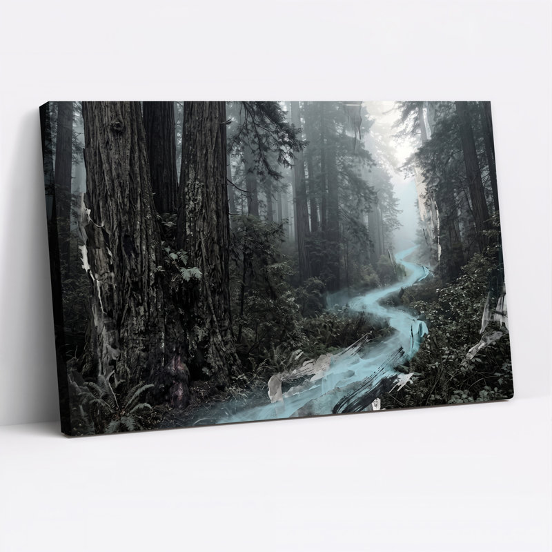 Art mural sur toile Misty Forest, 16"H x 24"W