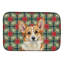 Tapis de vaisselle Corgi Christmas PoinsettIas