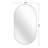 Oval Shaped Mirror (Silver)