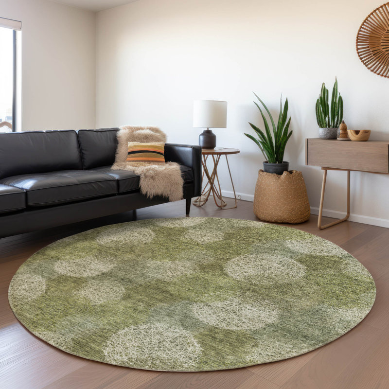 Tapis Chayden avec envers antidérapant, Rond 8 pi