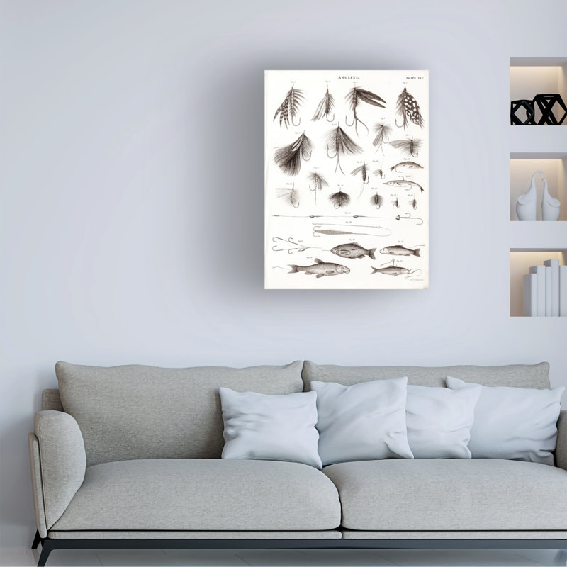Vintage Apple Collection Fishing III Canvas Art, 18'' H x 24'' W