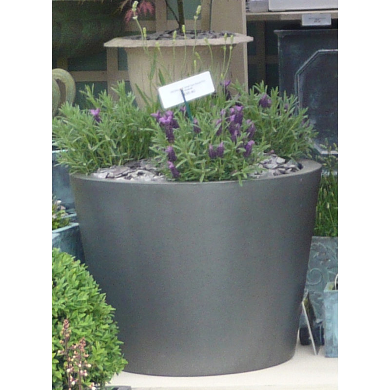 Vrej Fibreglass Planter, Large, Faux Lead