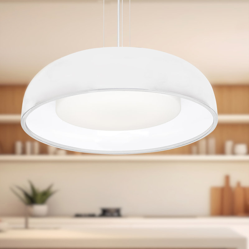 Beacon 1 - Light LED Single Pendant, 5.875" H x 24" W x 24" D, White, White