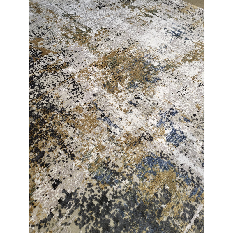 Tapis gris en fibres naturelles