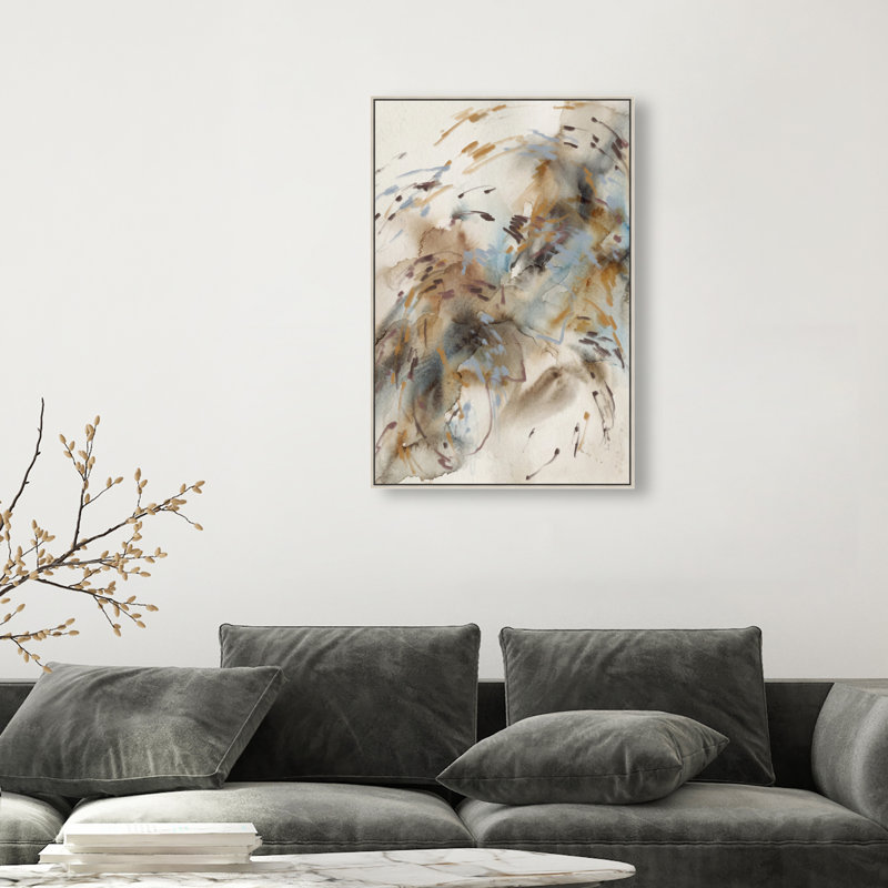 Mindfulness Print by Oliver Gal, 46"H x 31"W, Silver Floater Frame