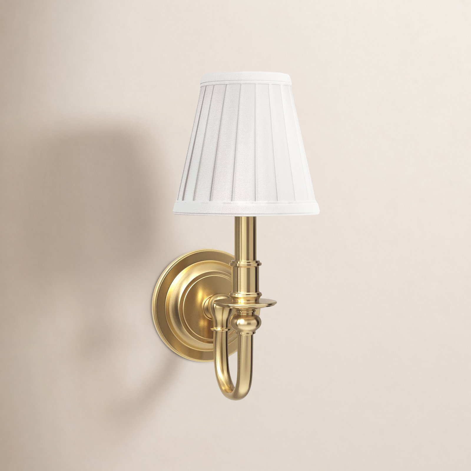Lennon Single Light Armed Sconce, Aged Brass