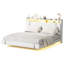 Komor Upholstered Storage Bed with Charging Station and LED Lights-1184479486-1184479485
