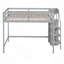 Lit mezzanine double avec garde-robe et escalier de rangement intégrés-1929039213