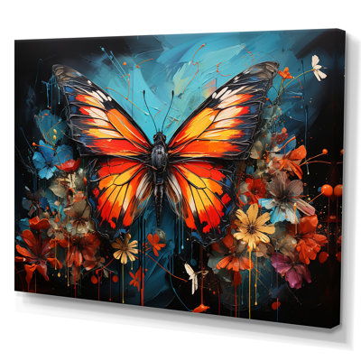 «Butterfly Graffiti Style» - reproduction d'art sur toile