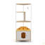 Tour d'angle pour chat, arbre à chat avec poteau à griffer, maisonnette pour chat avec poste d'alimentation et plateformes d'escalade, meubles pour animaux domestiques pour chats