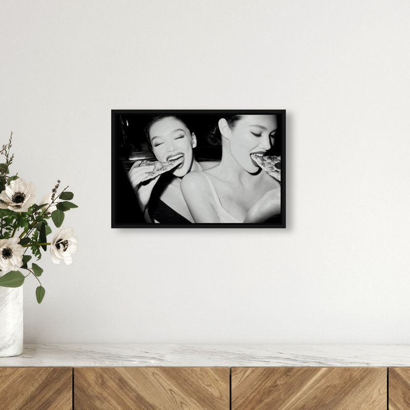 Midnight Mozzarella Print by Oliver Gal, 21"H x 31"W, Black Floater Frame