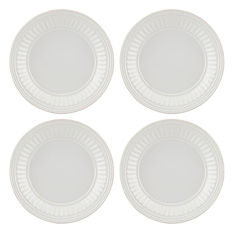 French Perle Groove Dessert Plates