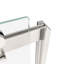 Porte de douche coulissante à dérivation - Verre trempé transparent de 5/16 po, nickel brossé, film d'explosion en nickel de longue durée de vie, traitement Nano Easy Clean-118281581