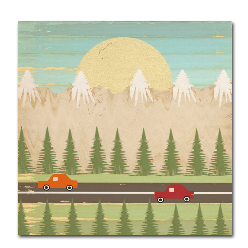«The Highway», art sur toile, H 18 po x l 18 po