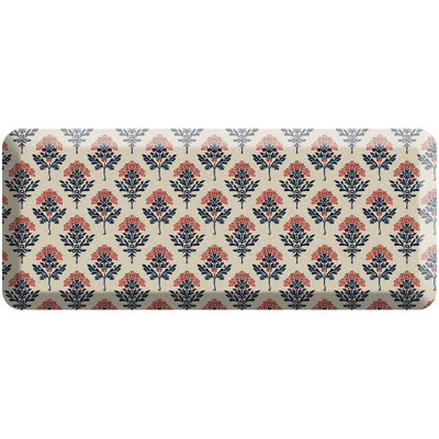 Block Print Garden Kitchen Comfort Mat