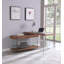 Annalis Wooden Top L-shaped Desk w/ Glass Panel Base-72251085