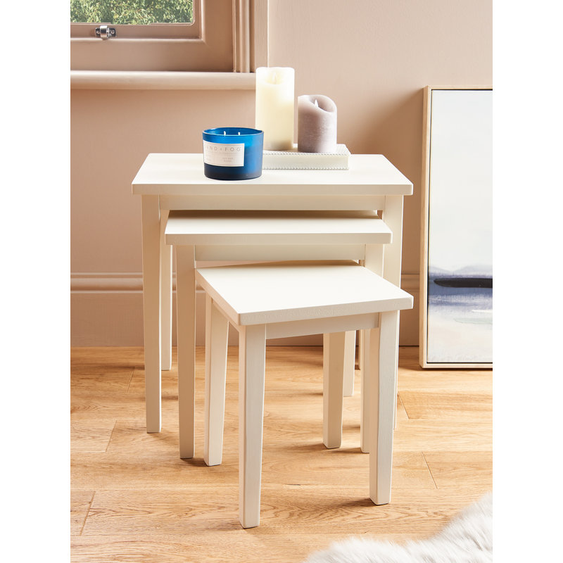 Eyanna Nesting Tables, White, White