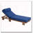 Acacia Wood Chaise Lounge Chair with Adjustable Backrest, Retractable Side Tray, and Headrest-226097390