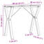  Pieds de table de salle à manger avec structure en Y 31,5 po x 15,7 po x 28,7 po-465978168