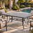 66.2'' W Rectangular Cast Aluminum Outdoor Dining Table with Ceramic Top and 2'' Umbrella Hole