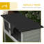 Wooden Guinea Pig Hutch Small Animal Cage with Tray & Roof Grey