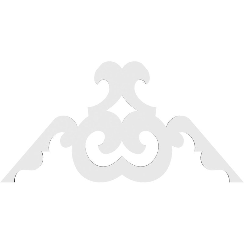 Benson Signature Urethane Gable Pediment, Primed Tan, 28"H x 48"W, 14/12