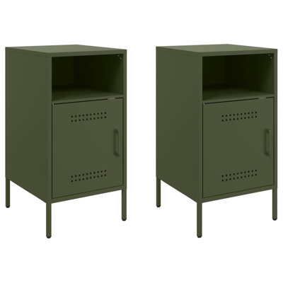 Bedside Cabinets 2 pcs 36x39x68 cm Steel