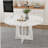 47.24" Round Dining Table for 4 - Farmhouse MDF Table with Marble White Finish, 300lb Capacity, Easy Assembly for Kitchen/Dining Room - Modern Spiced Table-760194005-760194011-760194015