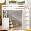Lit mezzanine simple avec rangement - aucun sommier nécessaire, robuste et amp; Spacieux-1441754968