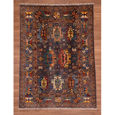 Tapis en laine et coton anthracite Original