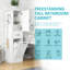 Armoire à linge haute pour salle de bain avec compartiment à linge inclinable, tablettes réglables et charnières à fermeture en douceur-1170001127