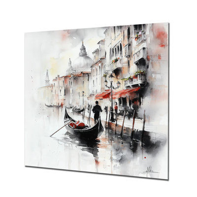 Venice Grand Canal Landscape I - Cityscapes Metal Wall Art, Venice Metal Print