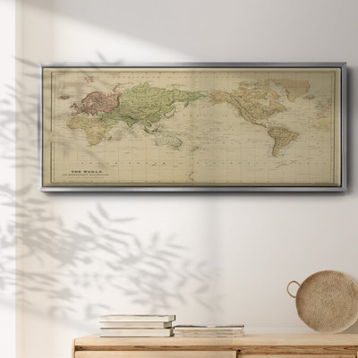 The World on Mercators Projection K- Framed Canvas