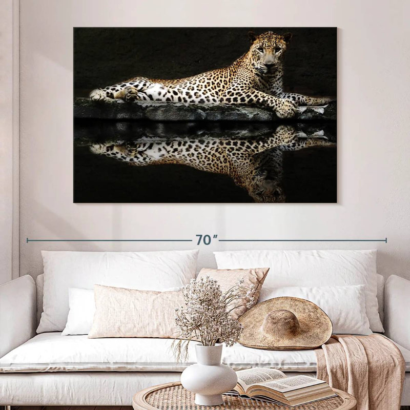 Brampt Leopard Reflection, 34" H x 51" W