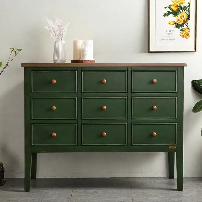 Nine-Drawer Entryway Accent Chest Sideboard