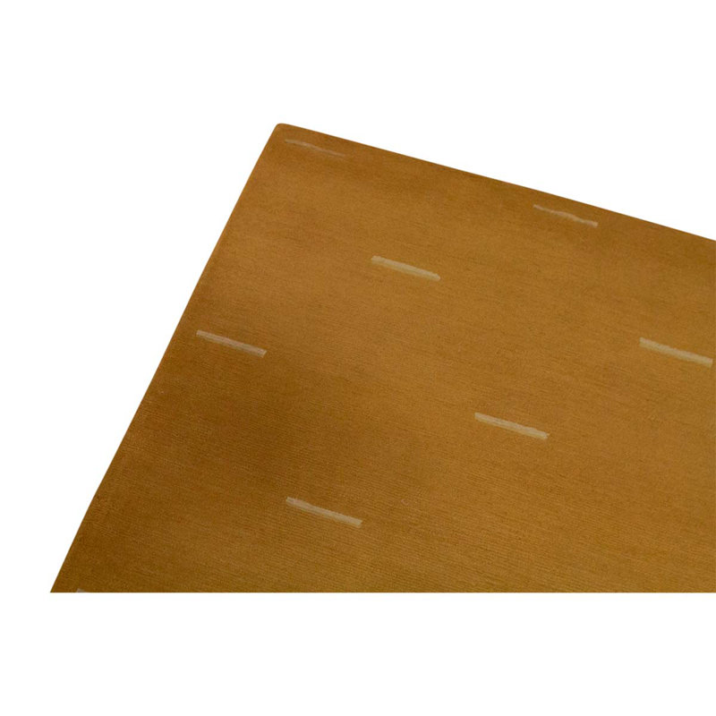 Tapis brun / beige en laine et en coton tissé à la main 3 pi 3 po x 4 pi 1 po