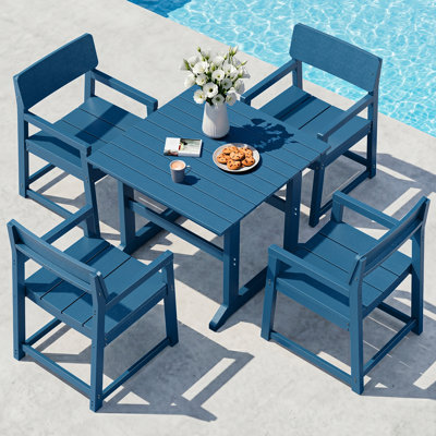 5-Piece HDPE Outdoor Patio Dining Set