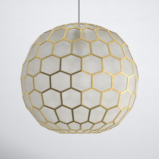 Dakota Fields Menahan Metal Floor Lamp with Glass Globe Shade & Reviews