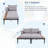 Vianette  Outdoor Patio Daybed Metal Double Chaise Lounge with Side Wood Tabletop for Drinks-321703144-272837643