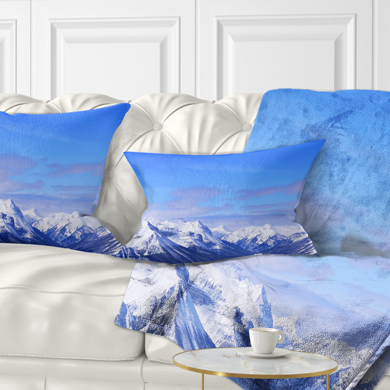 Coussin lombaire Landscape Winter Mountains, Rectangulaire, 12 po x 20 po