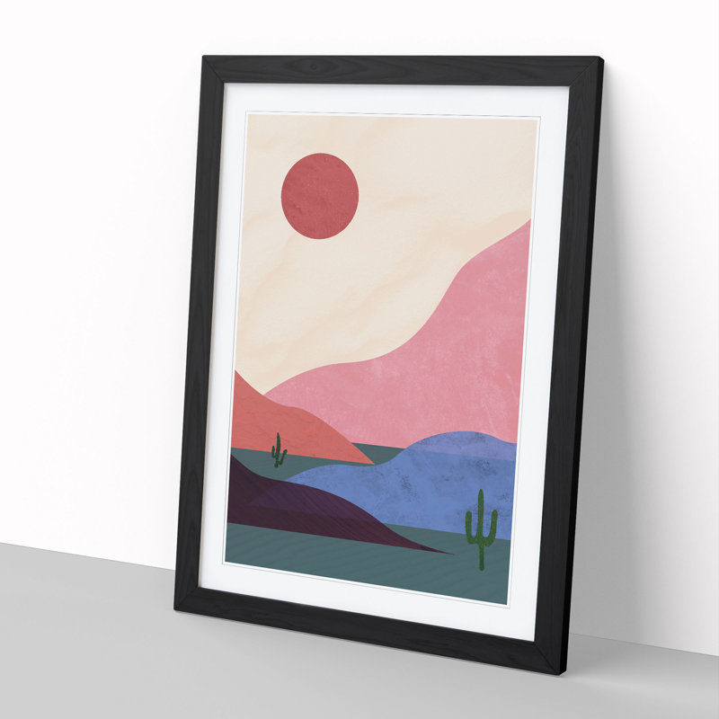 The Desert - Picture Frame Graphic Art, Black Framed, 48cm H x 36cm W x 2cm D