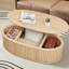 Table basse ovale à plateau relevable de 43,3 po avec rangement-1703234245
