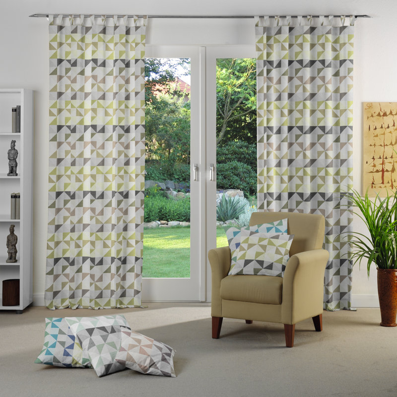 Berlare, Schlaufenschal, blickdicht, Green, 132cm Width x 385cm Drop