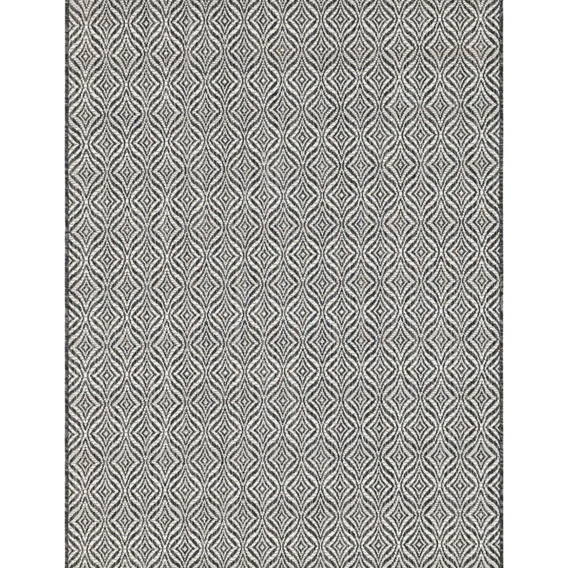 Tapis gris anthracite / ivoire Alishba, Rectangle 5 pi 1 po x 8 pi