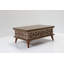 Mid-Century Modern Lift-Top Extendable Rectangle Assembled Coffee Table With Geometric/Trellis Storage-282850403
