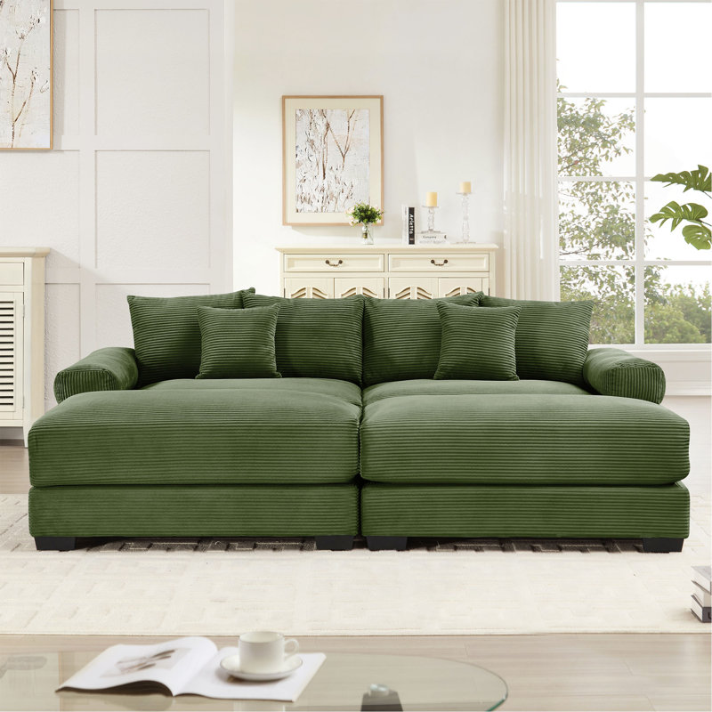 Canapé modulaire surdimensionné Cloud, Vert