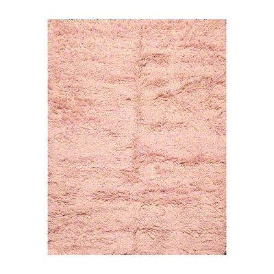 Tapis rose/or clair en laine crocheté à la main akachi