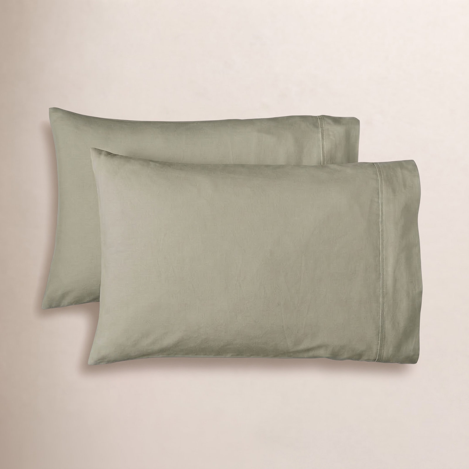 Jeffen Linen Blend Pillowcase, King, Sage